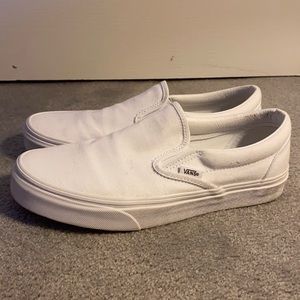 White slip-on Vans